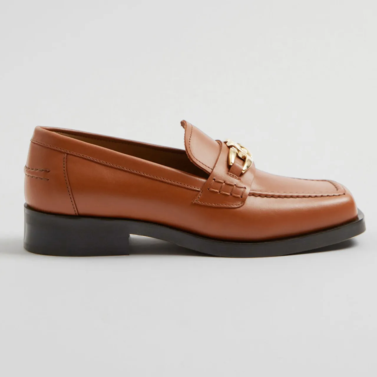 Squared toe loafers